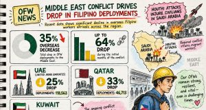 Houthi attacks injure civilians in Saudi Arabia as regional conflict strains migrant workers OFWs deployments decrease to the Middle East