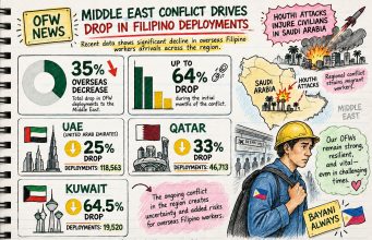 Houthi attacks injure civilians in Saudi Arabia as regional conflict strains migrant workers OFWs deployments decrease to the Middle East