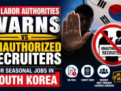 PH Labor Authorities warns vs unauthorized recruiters for seasonal jobs in South Korea PH Labor Authorities warns vs unauthorized recruiters