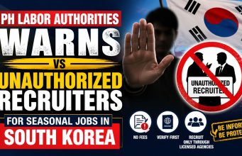 PH Labor Authorities warns vs unauthorized recruiters for seasonal jobs in South Korea PH Labor Authorities warns vs unauthorized recruiters