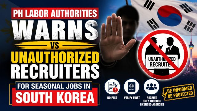 PH Labor Authorities warns vs unauthorized recruiters