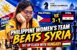 Philippine women’s team sweep past Syria at World Chess Olympiad, set up clash with Hungary Philippine women's chess team beats Syria at World Chess Olympiad