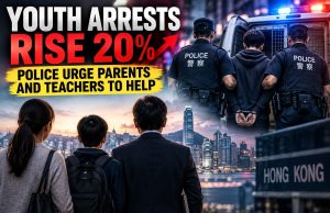 HK Police Urge Parents and Teachers to Help as Youth Arrests Rise 20% Police Urge Parents and Teachers to Help as Youth Arrests Rise 20% in Hong Kong