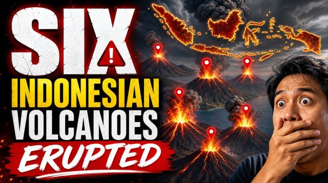 Six Indonesian volcanoes erupted