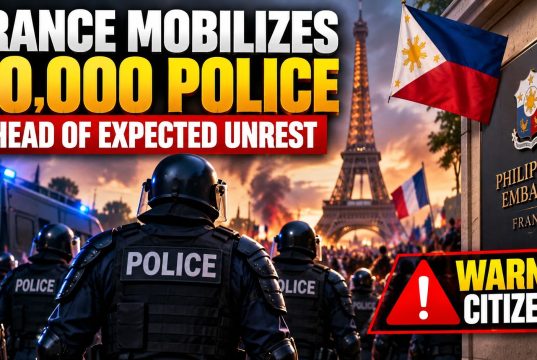 France mobilizes 70,000 police ahead of expected unrest as Philippine embassy warn citizens France mobilizes 70,000 police ahead of expected unrest as Philippine embassy warn citizens