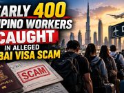 Nearly 400 Filipino workers caught in alleged Dubai visa scam, official says Nearly 400 Filipino workers caught in alleged Dubai visa scam