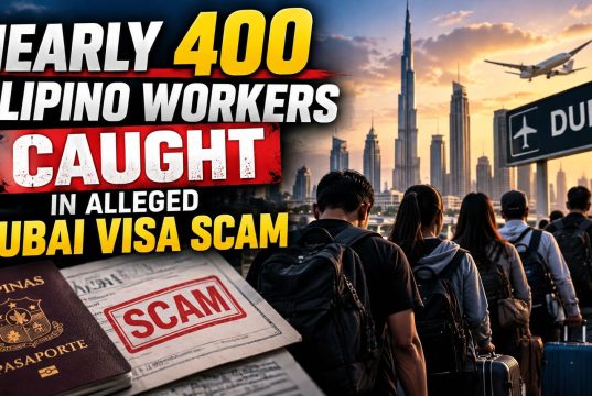 Nearly 400 Filipino workers caught in alleged Dubai visa scam, official says Nearly 400 Filipino workers caught in alleged Dubai visa scam
