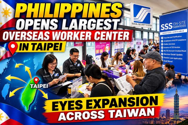 Philippines opens largest overseas worker center in Taipei