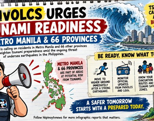 Phivolcs urge tsunami readiness in Metro Manila, 66 provinces Phivolcs urge tsunami readiness in Metro Manila, 66 provinces