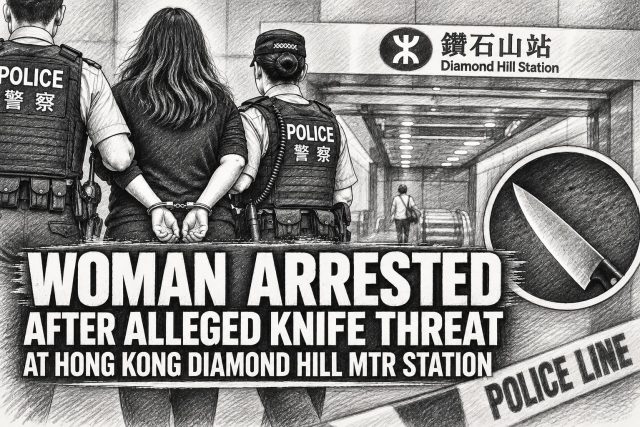 alleged knife threat at Hong Kong Diamond Hill MTR station v2 alleged knife threat at Hong Kong Diamond Hill MTR station v2